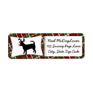 Chihuahua Reindeer Christmas Return Address Label