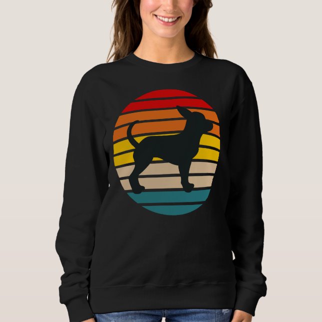 Chihuahua Retro Sunset Sweatshirt (Front)