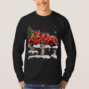 Chihuahua Riding Red Truck Merry Christmas X-mas U T-Shirt