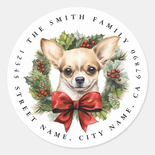 Chihuahua Round Stickers (Front)