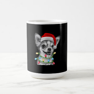 chihuahua santa christmas tree lights xmas gifts coffee mug