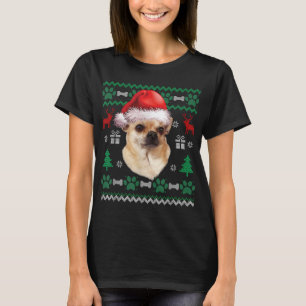 Chihuahua Santa Hat Christmas Ugly Sweater Pajama