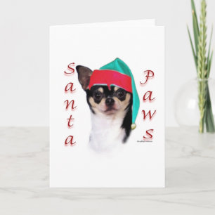 Chihuahua Santa Paws Holiday Card
