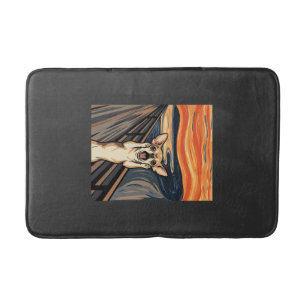 Chihuahua Scream Expressionist Dog Art_1 Bath Mat
