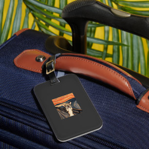Chihuahua Scream Expressionist Dog Art_1 Luggage Tag