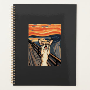 Chihuahua Scream Expressionist Dog Art_1 Planner
