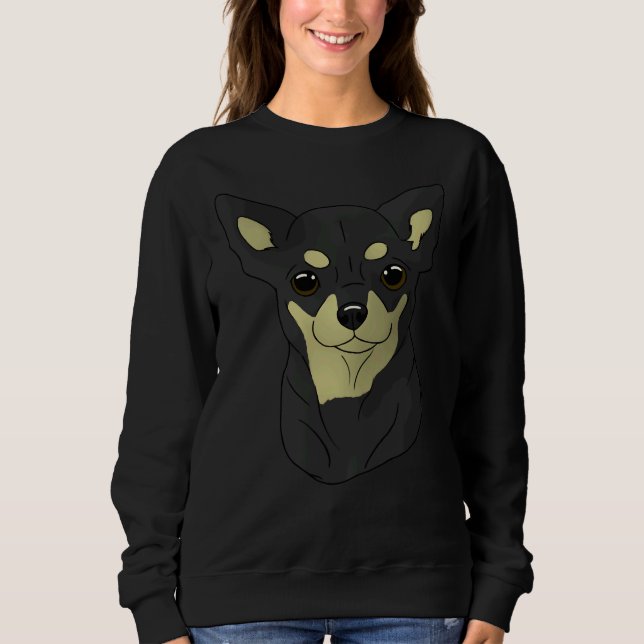 Chihuahua Sh Black And Tan Sweatshirt (Front)