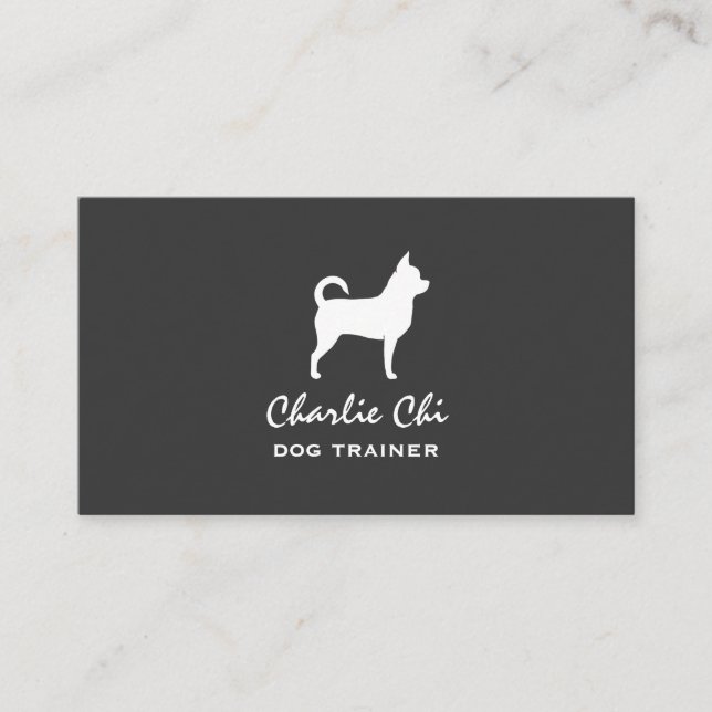 Chihuahua Silhouette Business Card (Front)