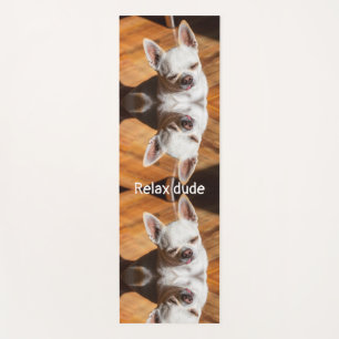Chihuahua sleepy squint relax dude Photo Yoga Mat
