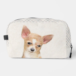 Chihuahua Smooth Coat Painting Original Dog Art Dopp Kit