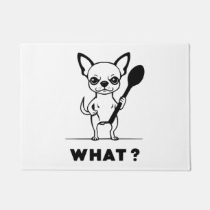 Chihuahua Spoon Surprise Funny Dog Art Doormat