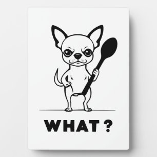 Chihuahua Spoon Surprise Funny Dog Art Plaque