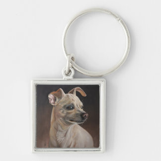 Chihuahua Square Key Chain