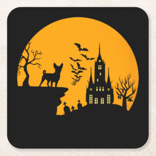 Chihuahua square paper coaster