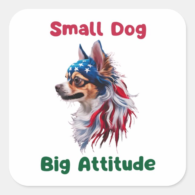 Chihuahua Square Sticker (Front)