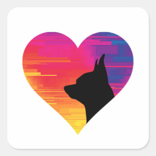 Chihuahua square sticker