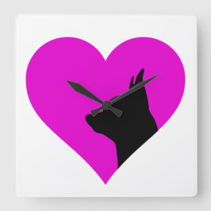 Chihuahua square wall clock