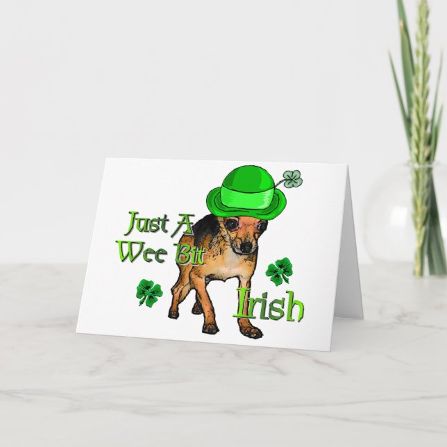Chihuahua St Patrick's Day Card (Front)