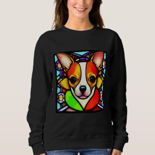 Chihuahua - Stained Glass Pop Art_4 Sweatshirt
