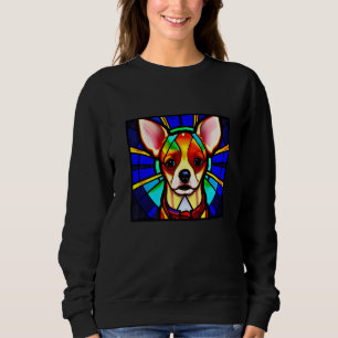 Chihuahua - Stained Glass Pop Art Premium_11 Sweatshirt