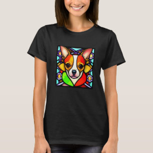 Chihuahua - Stained Glass Pop Art Premium T-Shirt