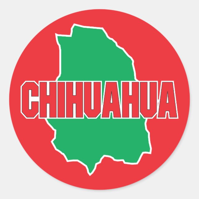 Chihuahua State Classic Round Sticker (Front)