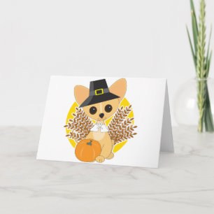 Chihuahua Thanksgiving Holiday Card