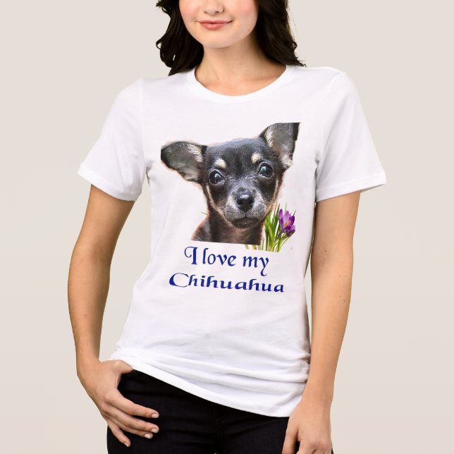chihuahua Tri-Blend shirt (Front)