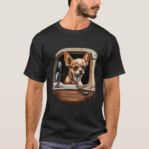 Chihuahua Trucker Truck Driver Dad Men Car Funny D T-Shirt