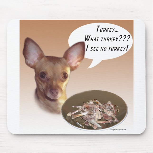 Chihuahua Turkey Mouse Pad (Front)