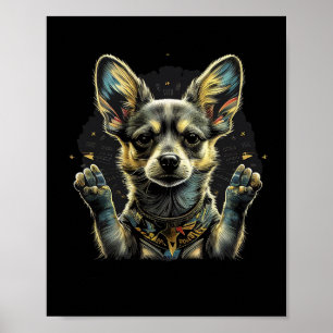 Chihuahua Ukraine Peace And Love Flag Help Dog Sup Poster