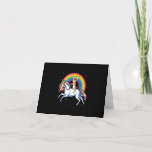 chihuahua unicorn girls space galaxy rainbow do note card