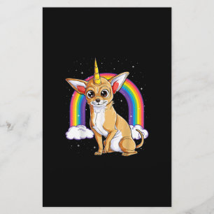 chihuahua unicorn girls space galaxy rainbow do stationery
