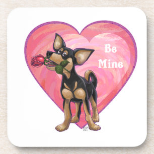 Chihuahua Valentine's Day Coaster