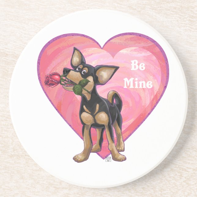 Chihuahua Valentine's Day Coaster (Front)