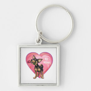 Chihuahua Valentine's Day Key Ring