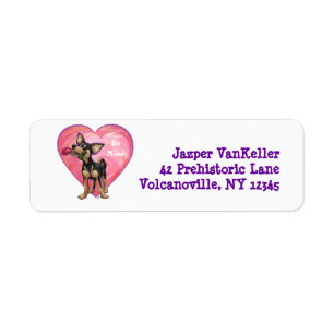 Chihuahua Valentine's Day Return Address Label
