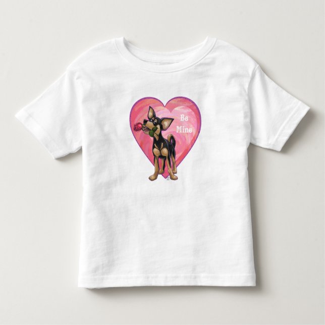 Chihuahua Valentine's Day Toddler T-Shirt (Front)