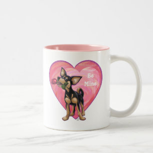 Chihuahua Valentine's Day Two-Tone Coffee Mug