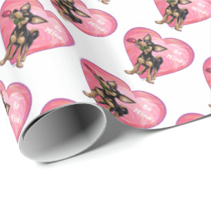 Chihuahua Valentine's Day Wrapping Paper