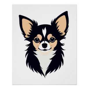 Chihuahua Vector Art Animal Modern Urban Graphic  Poster