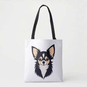 Chihuahua Vector Art Animal Modern Urban Graphic  Tote Bag