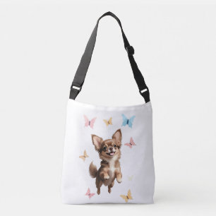 Chihuahua Vector Painting Adorable Fun Animal Play Crossbody Bag