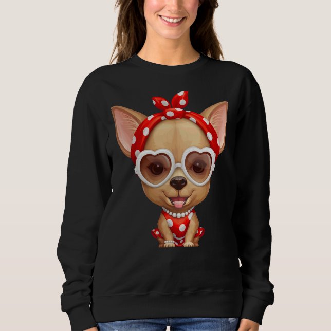Chihuahua Vintage Beauty Sweatshirt (Front)
