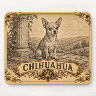 Chihuahua, Vintage Heritage Dog Mouse Pad
