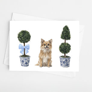 Chihuahua Watercolor Chinoiserie Puppy Dog Card