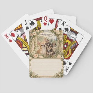 Chihuahua Wedding Guest Book Signing Deck Playing Cards
