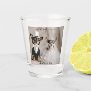 Chihuahua Wedding Shot Glass