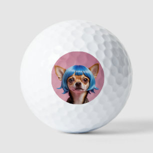 Chihuahua wig golf balls