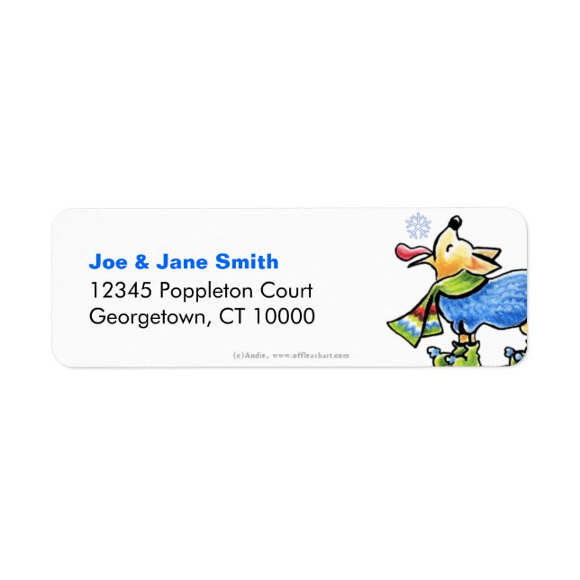Chihuahua Winter Magic Return Address Label (Front)